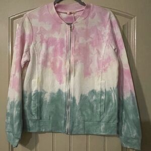 Mystree Pink, Yellow and GreenTie-Dye Jacket NWT